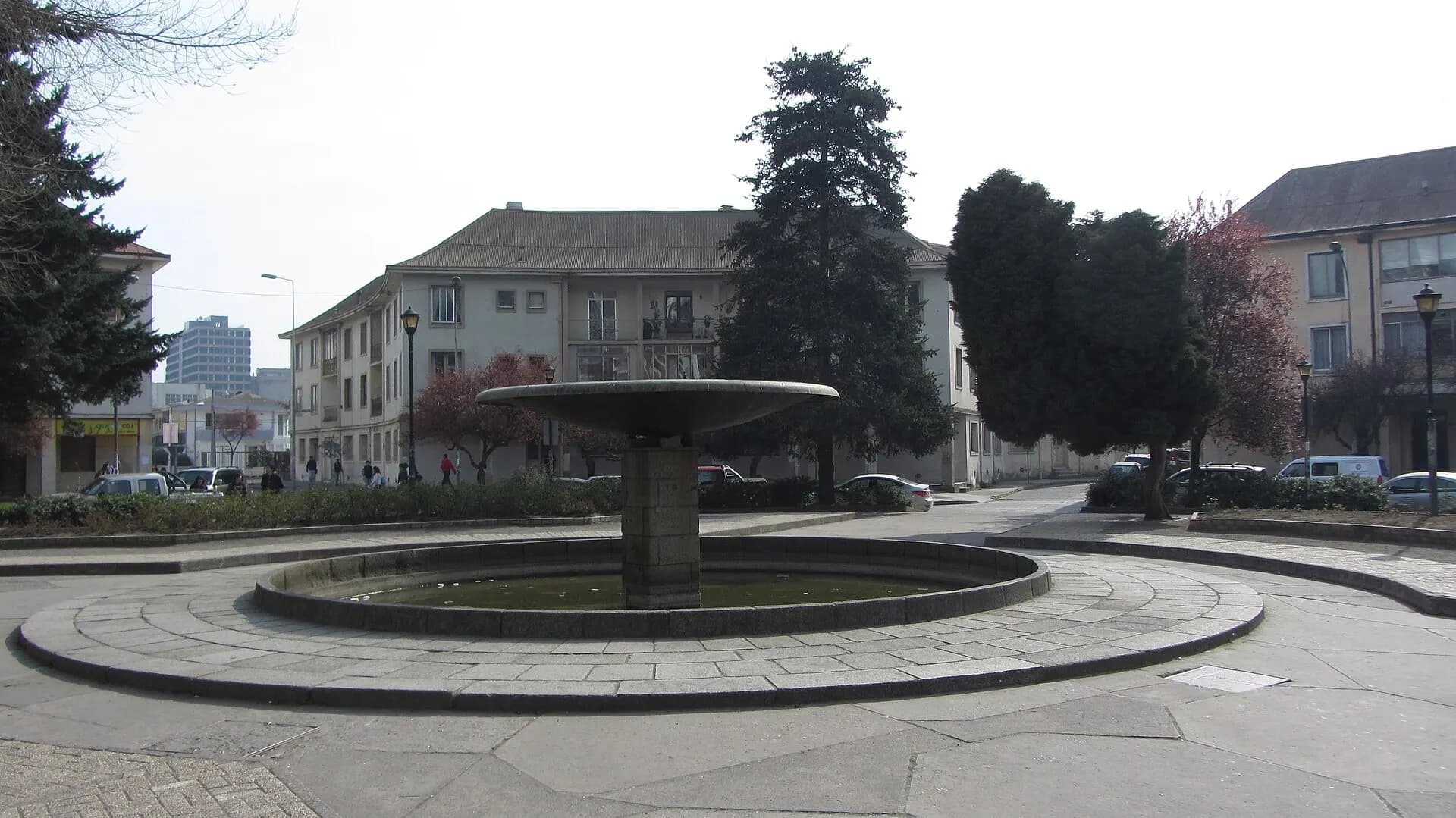 The fountain in Plaza Perú